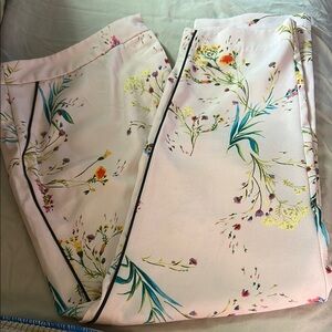 Worthington Pink Floral Ankle Pants